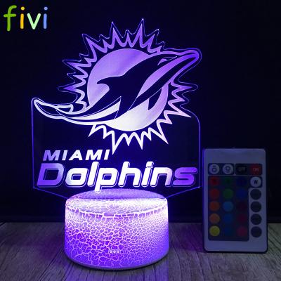 China 3D Decoration Led Night Light USB Touch Sensor Novelty Team Logo Night Lamp Children Kids Gift for sale