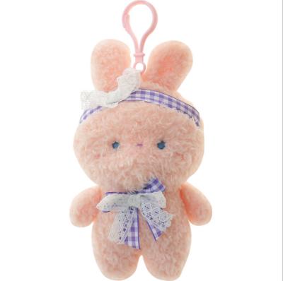 China Wholesale Plush Toy Rabbit Key Chain Teddy Bear Schoolbag Decoration Doll Car Key Pendant for sale