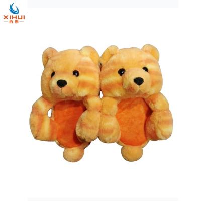 China Breathable Drop Shipping Warm Fur Teddy Bear Slipper Slippers For Women Girls Home Slippers for sale