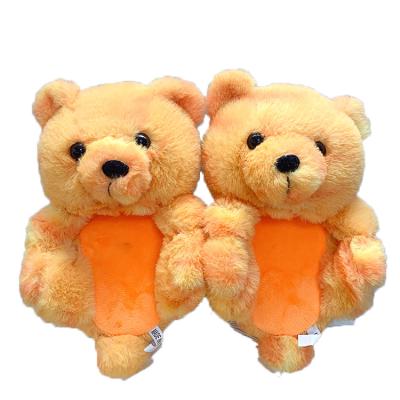 China Soft Steel Toe Fur Teddy Bear Slippers Multicolor For Kid And Ladies With Cheaper Price for sale