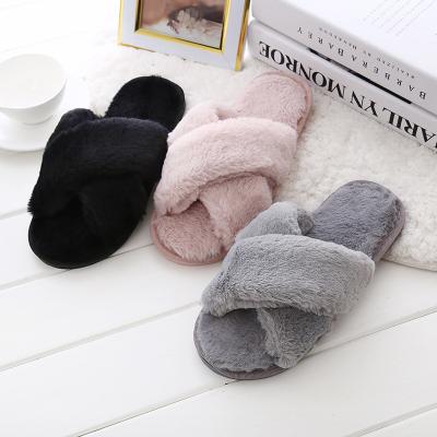 China CUSHIONING OEM brand slipper home slippers high quality fashion fur custom home slips slippers for women for sale