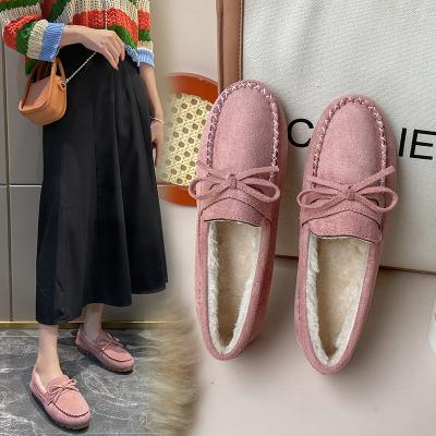 China 2021 Wholesale Recyclable Fuzzy Outdoor Ladies Moccasin Loafer Winter Shoes Fluffy Faux Fur Slipper For Women for sale