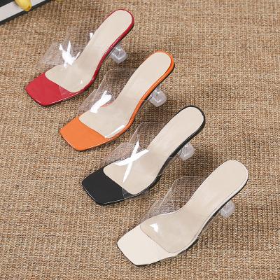 China Lightweight High Heels Good Quality Fashion Outdoor Non Slip Professional Women PU Luxury Sandals With Cheaper Price for sale