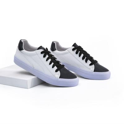 China Factory Anti-slippery Customized White Men PU Fashion Casual Sneaker China EVA Cotton Fabric Polybag Rubber Casual Leather Pink Blue Or Customized for sale