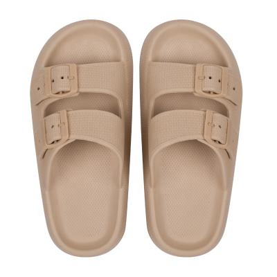 China CUSHIONING OEM 2021 High Quality Custom Brand Comfortable EVA Sole Home Slippers for Women and Men for sale