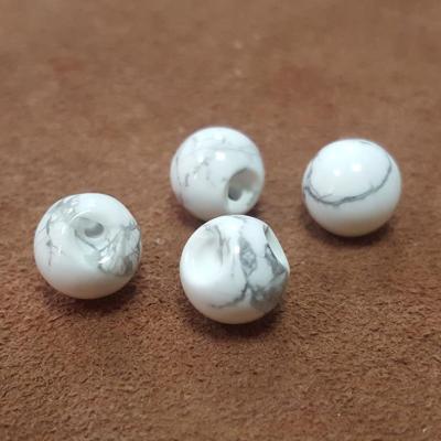 China Custom Viable White Turquoise Button Stone For Earrings Metal Jeans Button Natural Stone for sale