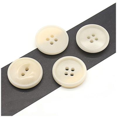 China Corozo Eco-friendly 4 Hole Custom Logo Viable Down Shirt Sewing Button For Suit Blouse for sale