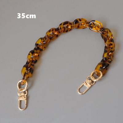 China American Washable.eco-friendly.durable.nickel free fashion leopard bead bag ties acrylic chains diagonal hanging chain for handbags for sale