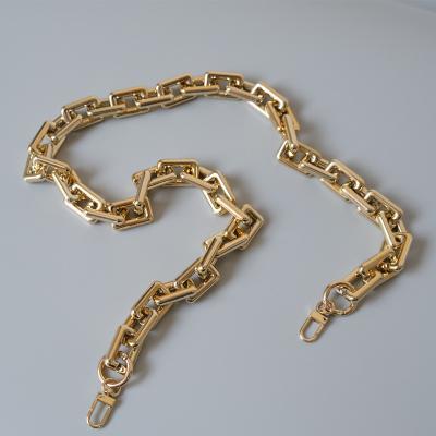 China Washable.eco-friendly.durable.nickel thick gold plastic bag chain bag resin free removable popular acrylic shoulder chain strap for sale