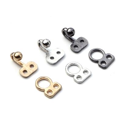 China Nickel Free Alloy Collar Hook Button 18mm 25mm Three Color Buckle Hook Common Wholesale for sale