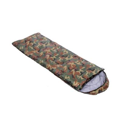 China APD001 Outdoor Camping Envelope Type Travel Emergency Envelope High Quality Cotton Keep Warm Adult Hooded Sleeping Bag for sale