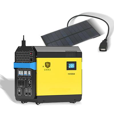 China Type C 2000W Outdoor Portable Power Plant 1000W Home Solar Generator Set / Storage Solar Energy Power Supply Factory Price for sale