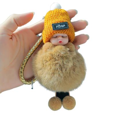 China Hot American Cute Plush Toy Car Keychain Female Keychain Good Quality Pendant Key Chain Pendant Sound Doll for sale