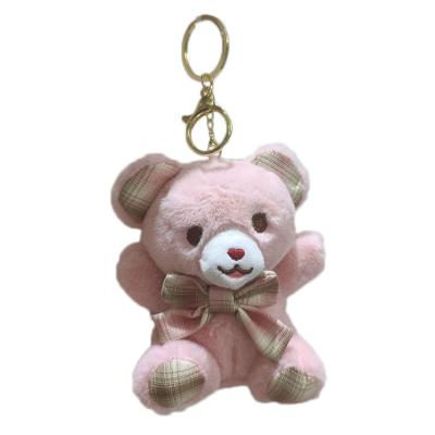 China Plush Toy Teddy Bear Key Ring Little Bear Doll Accessories Backpack Plush Dangling Keychains For Girls for sale