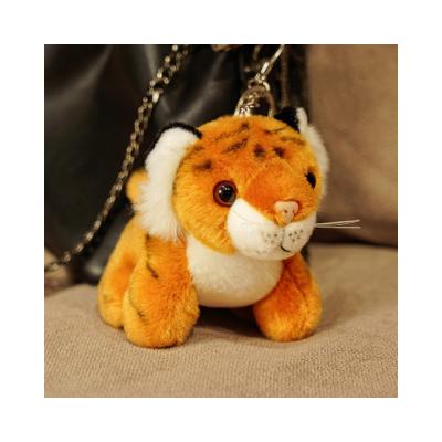 China Tiger Dolls Wholesale Children's Gift Keychain Toy Tiger Keychain Soft Toys Stuffed Plush Tiger for sale