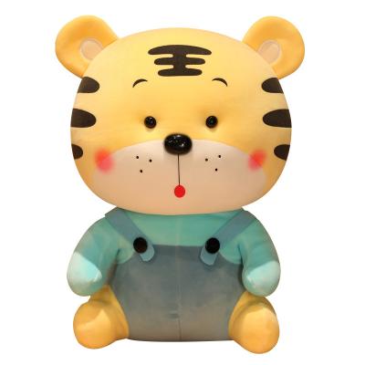 China New Design Plush Toy Tiger With Strap Valentines Gift Cartoon Stuffed Toy Tiger Dolls for sale