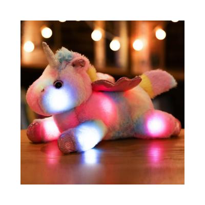 China Manufacturer Wholesale Soft Toy Unicorn With Light Valentines Day Unicorn Plush Toy for sale