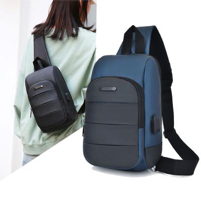 China Polyester New Arrival Designer Travel USB Port Cheap Men Sports Cross - Body Waterproof Shoulder Chest Bag for sale