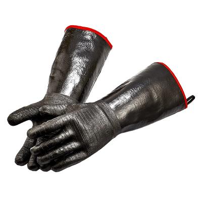 China Durable Waterproof Heat Resistance Barbecue Neoprene Liner Grill Flame Retardant Gloves for sale