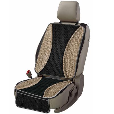 China Protect New Design Leather Baby Car Seat Non-slip Protector With Silicon Dot Backing Car Seat Cover for sale