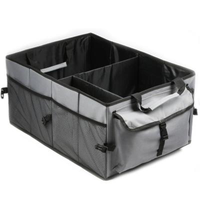 China Large Capacity And Collapsible Folding Car Trunk Organizer Bag Durable Car Cargo Storage Box With Large Capacity for sale