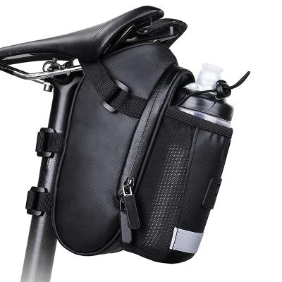 China Waterproof Water Proof Bike Saddle Bag With Pocket For Water Bottle for sale