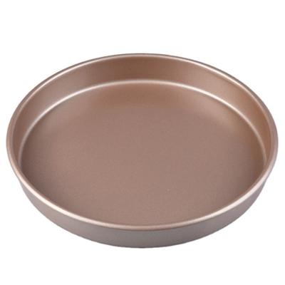 China 8/9 Inch Carbon Steel Oven Tray Roasting Plate Dish Kitchen Bakeware Sustainable Non-Stick Round Cake Pizza Pan for sale