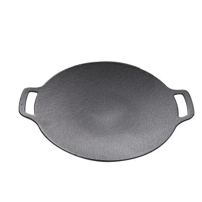 China Folding Outdoor Camping BBQ Pan Gas Induction Cooker Grill Pan BBQ Dish Gas Induction Cooker Griddle BBQ Supplies Cast Iron Korean Grill Pan for sale