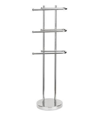 China Fashion Modern Design 3 Tier Stainless Steel Floor Standing Bathroom Towel Rack Shower Towel Shelf Storage Rack for sale