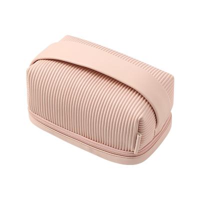 China NATIONAL wholesale high-level large-capacity makeup bag portable women's INS of appearance advanced portable sense double-layer storage bag for sale