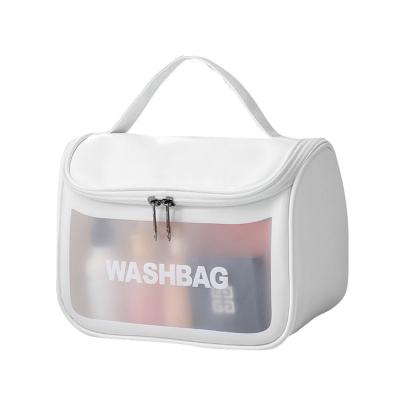 China NATIONAL Transparent Waterproof Glitter PVC Makeup Cosmetic Bag Customize Three Piece Set Toiletry Bag for sale