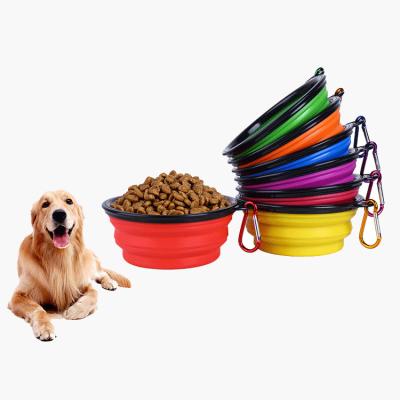 China 350ml Silicone Dog Portable Travel Pet Viable Outdoor Camping Collapsible Collapsible Bowl for sale