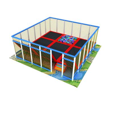 China 0-12 Kids Indoor Play Customized Indoor Playground Equipment Large Square Exercise Trampoline Bungee Jumping Trampoline Gym Trampoline for sale