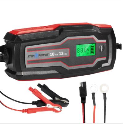 China UniversalÂ   6V/12V 10A AGM GEL Car Truck Boat Motorcycle Smart Auto Battery Charger for sale