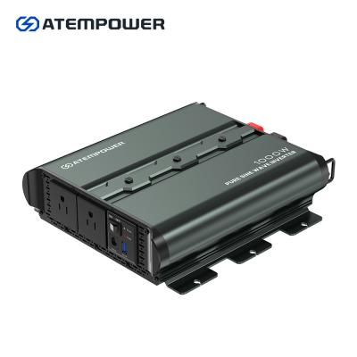 China ATEMPOWER Inverter 1000W Pure Sine Wave Power Inverter 316*274*82mm for sale