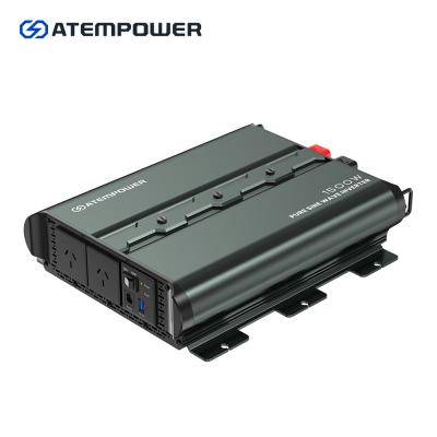 China ATEMPOWER Inverter 12V to 240V 1500W Pure Sine Wave Inverter 356*274*82mm for sale