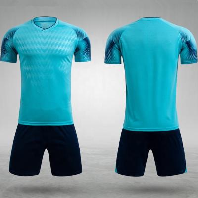 China Shirts & Tops factory sale soccer wear light blue single jerseys kits polyester training tank top quick dry free sample for sale