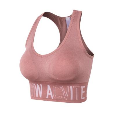 China 2022 Breathable Wholesale Lady Running Bra Women Sports Yoga Bra Pink for sale