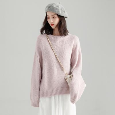 China OEM Manufacture Women Sweater Winter Sweater O Neck Anti-Shrink Sweater For Women Loose Knit Pullover Sweaters for sale