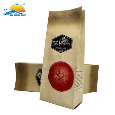 China Custom Resealable Barrier Paper Stand Up Pouch Coffee Sachet Bean Sachet Packaging for sale