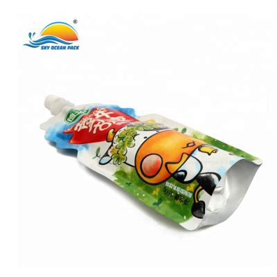 China Custom Printed Aluminum Barrier Drinks Ziplock Reusable Food Spout Pouch for sale