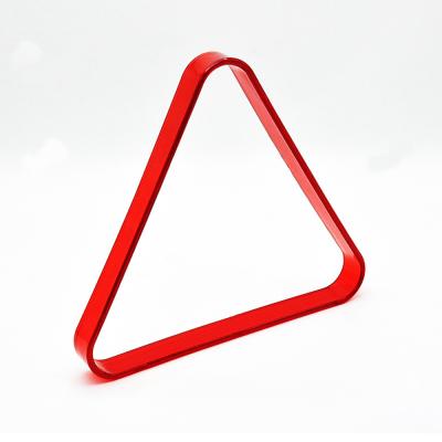 China Hot Selling 2-1/4 Inch Billiards Billiards 8 Ball Triangle Rack Billiard Table 9Ball Red Plastic Triangle Billiard Tool for sale