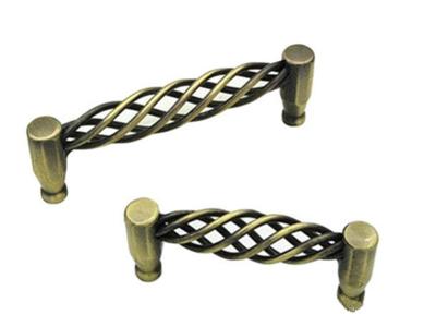 China Birdcage Black Kitchen Cabinet Handles And Knobs 96mm Antique Brass Furniture Hardware for sale