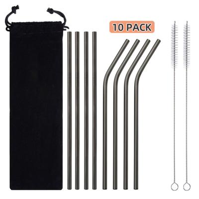 China Stainless Steel Viable Black Color 215*6mm Straight Bent Set for sale