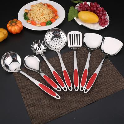 China Pocket Viable Chinese Skimmer Rice Soup Spoon Rice Chinese Kitchenware 7pcs Cookware Set for sale