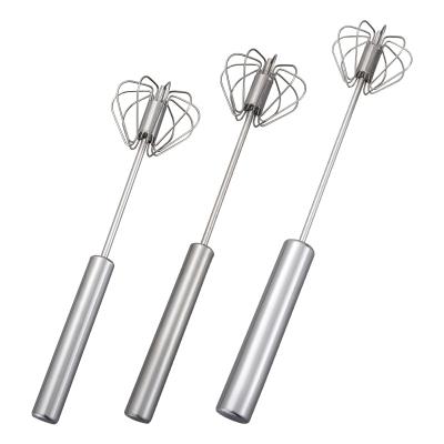 China Viable Kitchen Tool Factory Price Hand Egg Beater Stainless Steel Egg Revolving Beater for sale