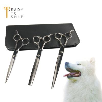 China Sale Dogs and Cat Pet Grooming Scissors Set Package for Pet Groomer for sale