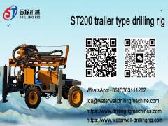 Water Well Drilling Rig Portable Rig Trailers with Working Wind Pressure 1.25-3.5Mpa