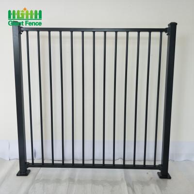 China Easily Assembled Garden Powder Coated Tubular Black Aluminum Spear Top Metal Fence Panels for sale