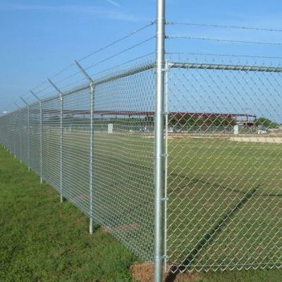 China Easily Assembled Hot Dipped Galvanized Residential Security Chain Link Fence And Gate Single Arm With Barbed Wire for sale